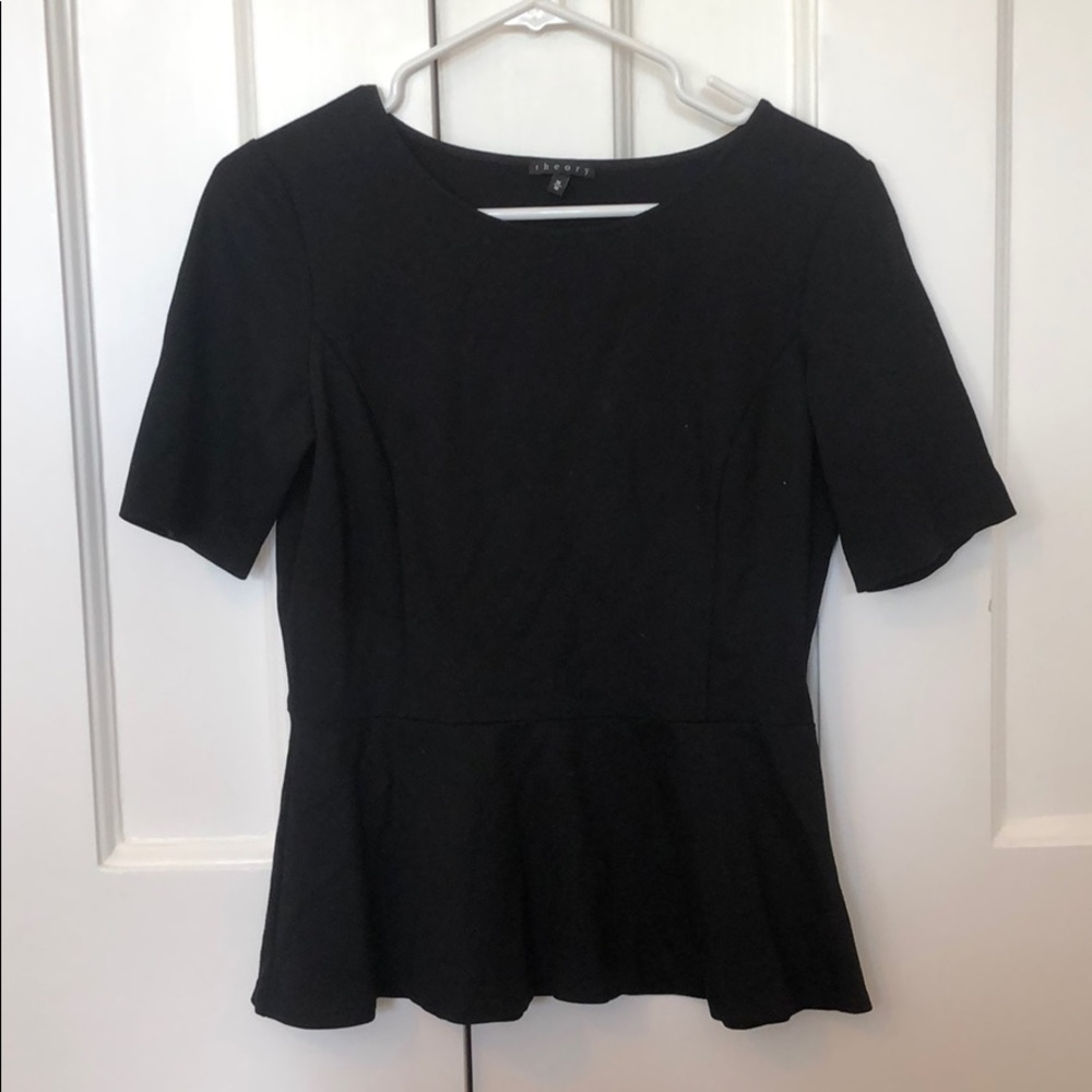 Black peplum top